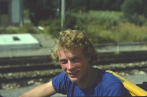 Portrait im offenen Waggon Petit Train Jaune 1980