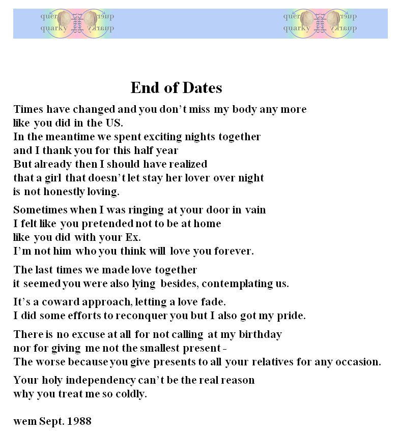 End Of Dates