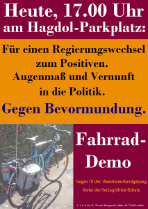 Plakat fuer Fahrrad-Demo 2